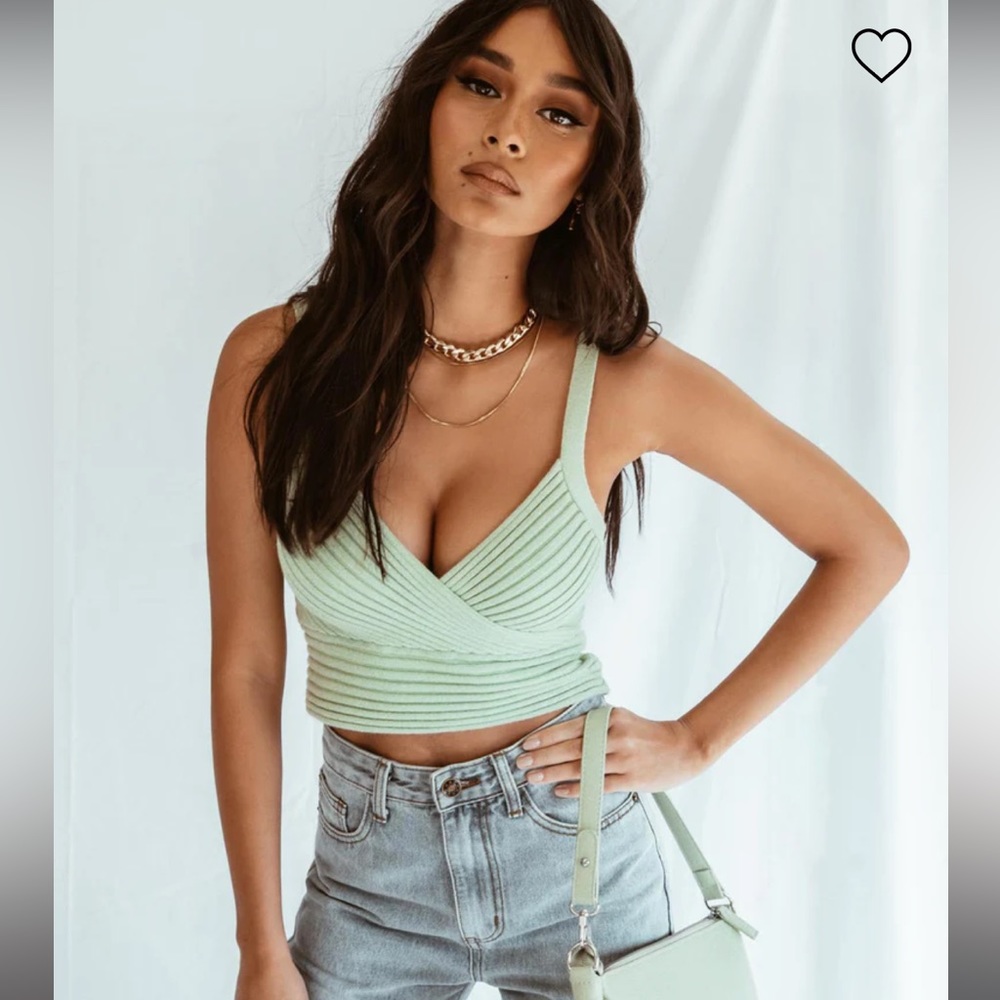 princess polly arlene top in green